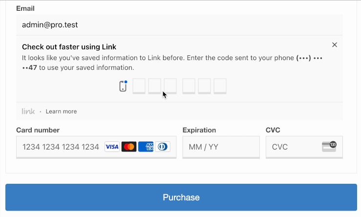 edd-stripe-link-example-1 – Easy Digital Downloads Link by Stripe payment element.