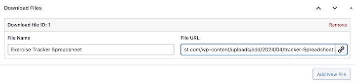 Adding files for a digital download to sell in WordPress with EDD and Stripe.