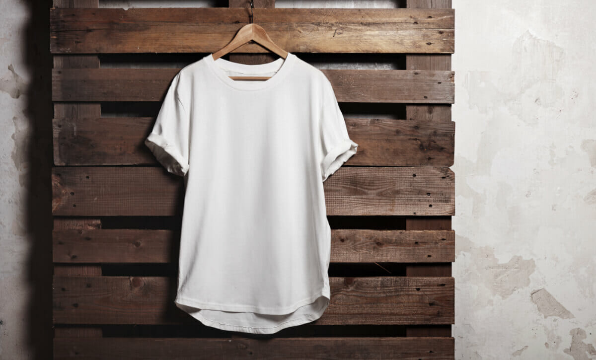 Photo of a white t-shirt