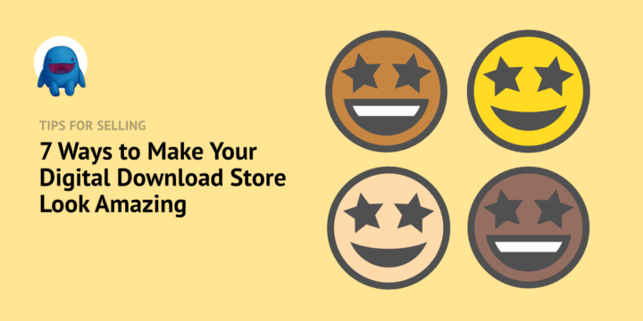 Illustration: Starry-eyed faces, implied to be looking at something amazing – Easy Digital Downloads Illustration: Starry-eyed faces, implied to be looking at something amazing