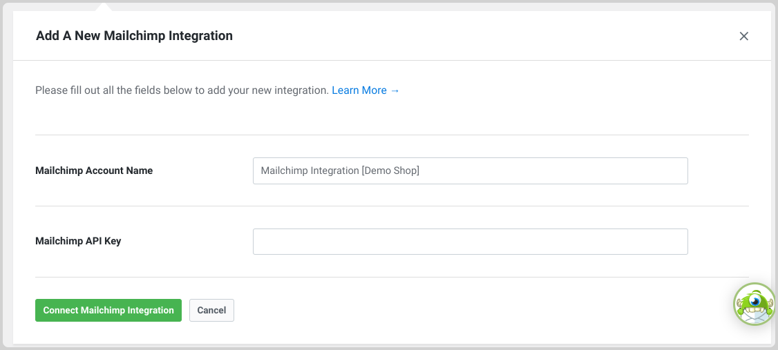 Adding a new Mailchimp integration.
