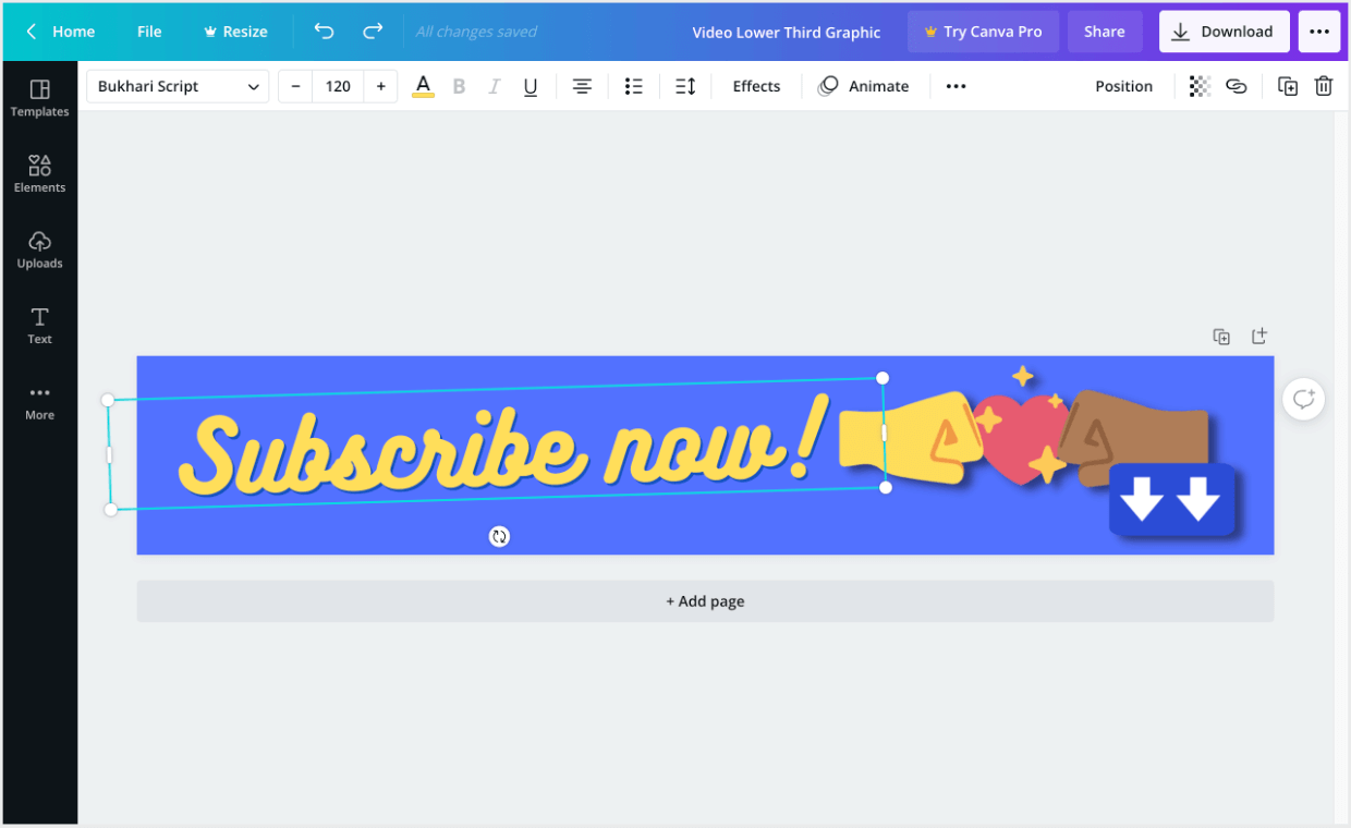 Canva editor in action