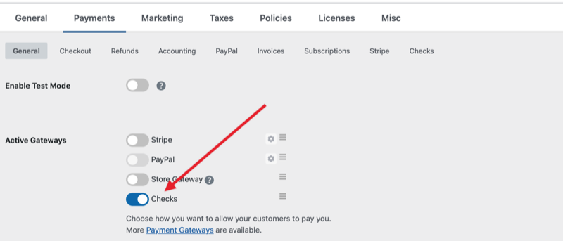 check-payments-gateway-enable – Easy Digital Downloads