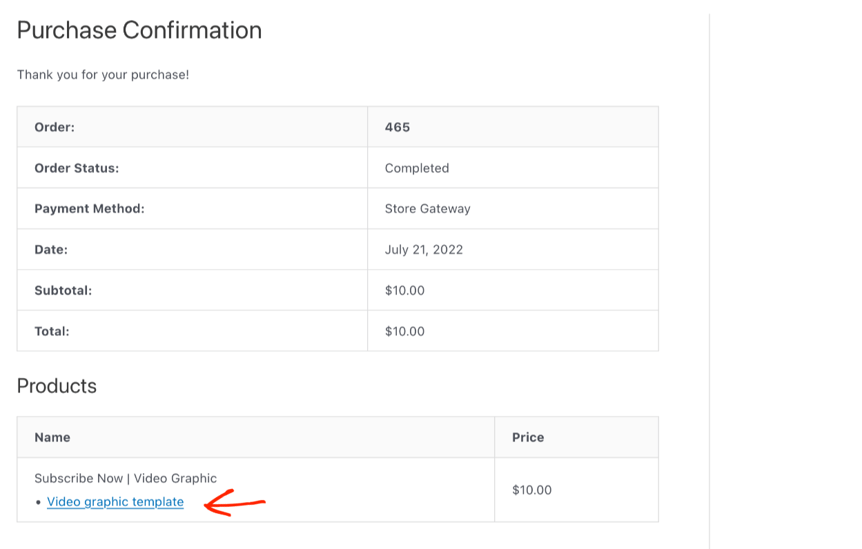 EDD and Canva - Purchase Confirmation Page