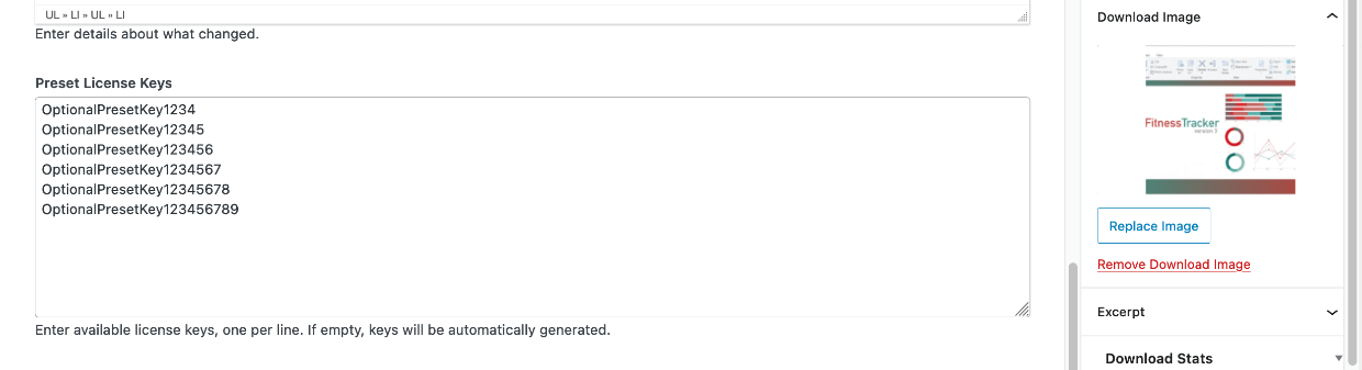 Software licensing preset license keys box