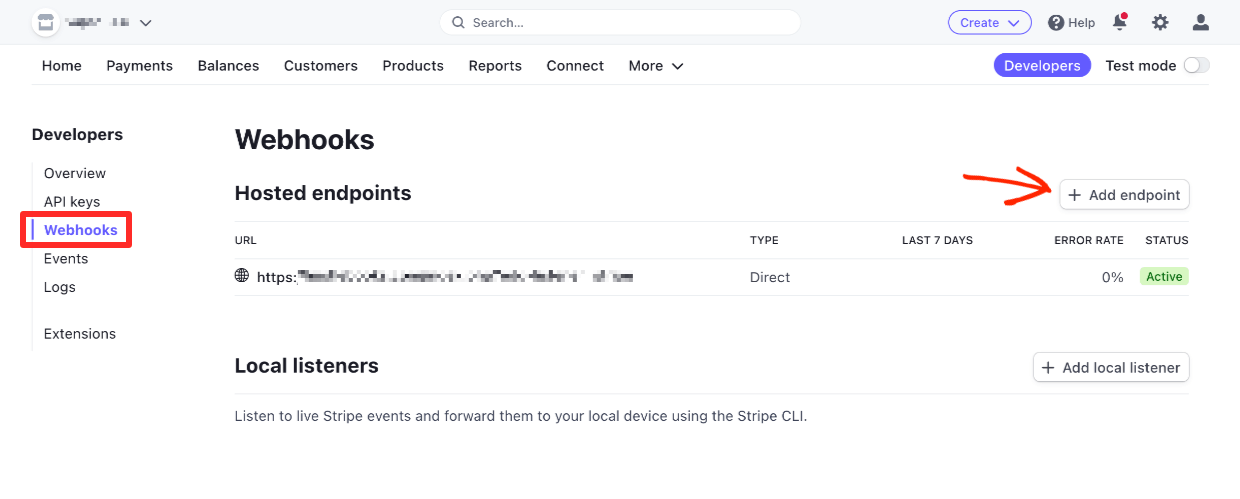 Stripe Connect - Add endpoint