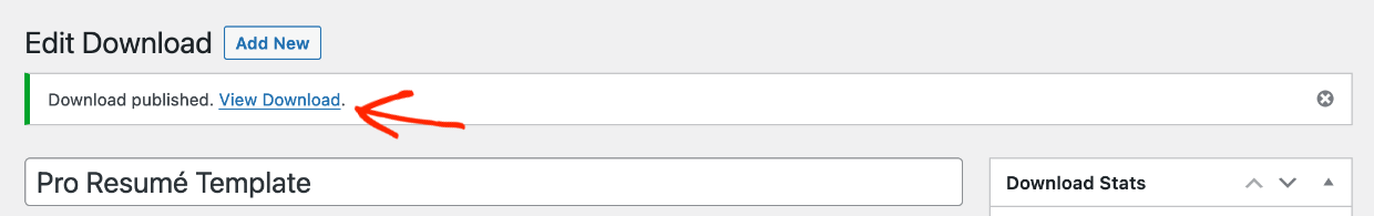 Screenshot: Click to view resume on front-end