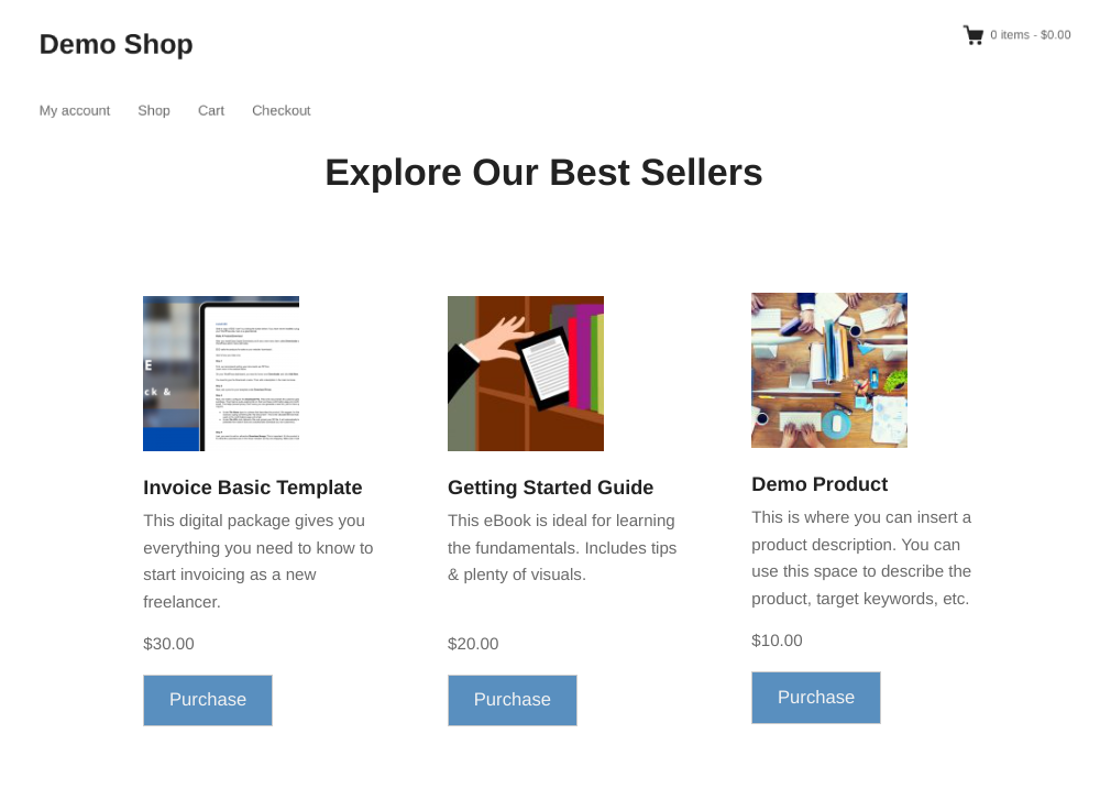 A digital download store in WordPress.