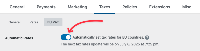Automatically updating EU VAT Tax Rates with Easy Digital Downloads.