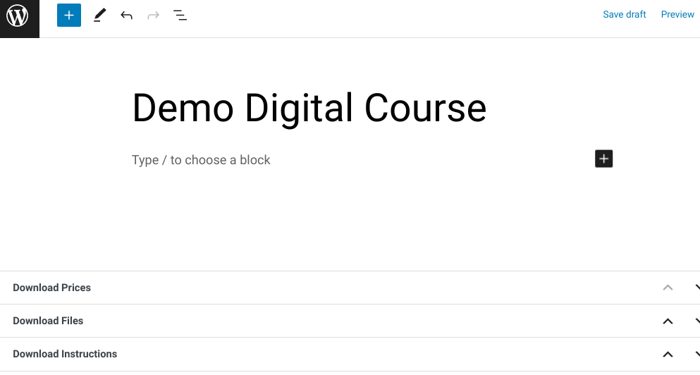 Creating a WordPress page with EDD to sell digital courses online. 