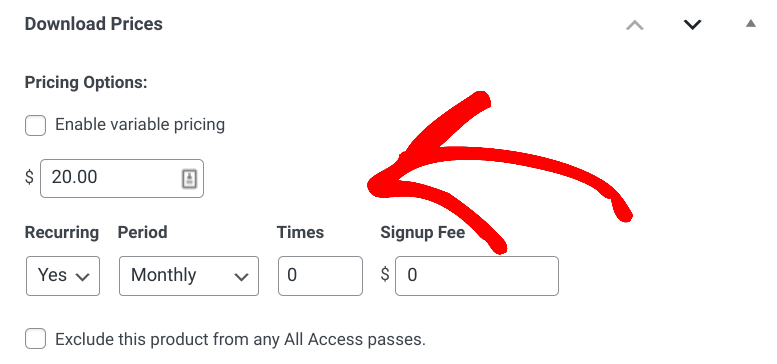 Setting up a recurring payment to sell services in WordPress as a subscription.