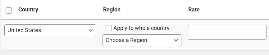 Adding a region rate for EDD taxes in WordPress.